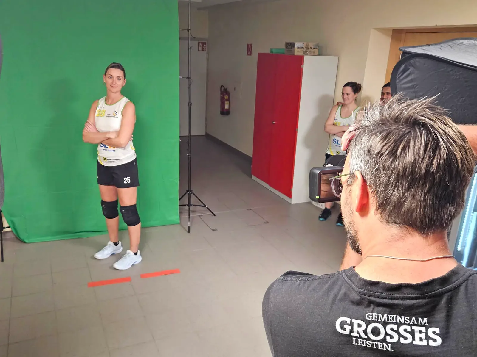 Fotoshooting der Spielerinnen und Spieler mit Michael Mayr