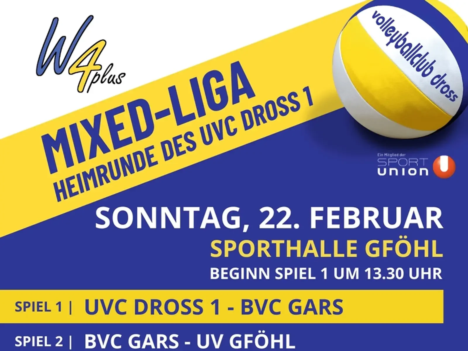 Flyer der Heimrunde des UVC Dross 1